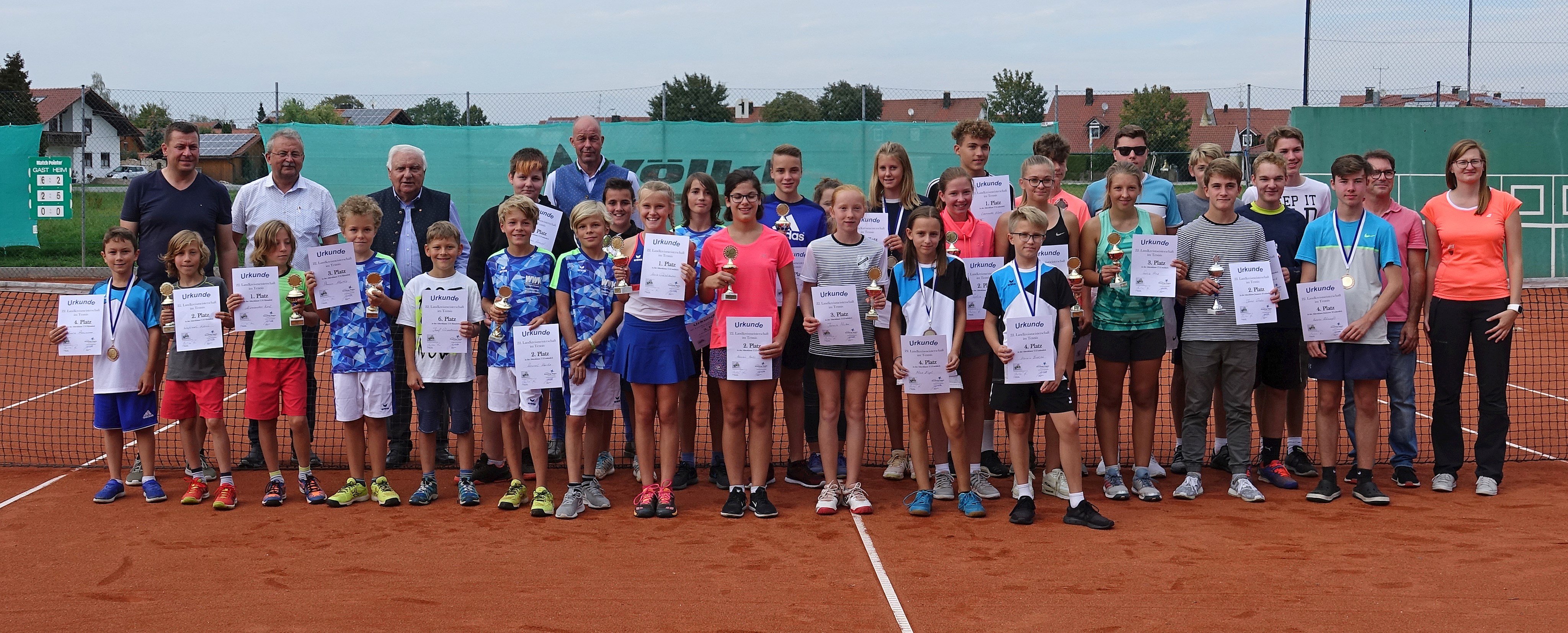 Landkreismeisterschaften der Jugend im Tennis ein voller Erfolg