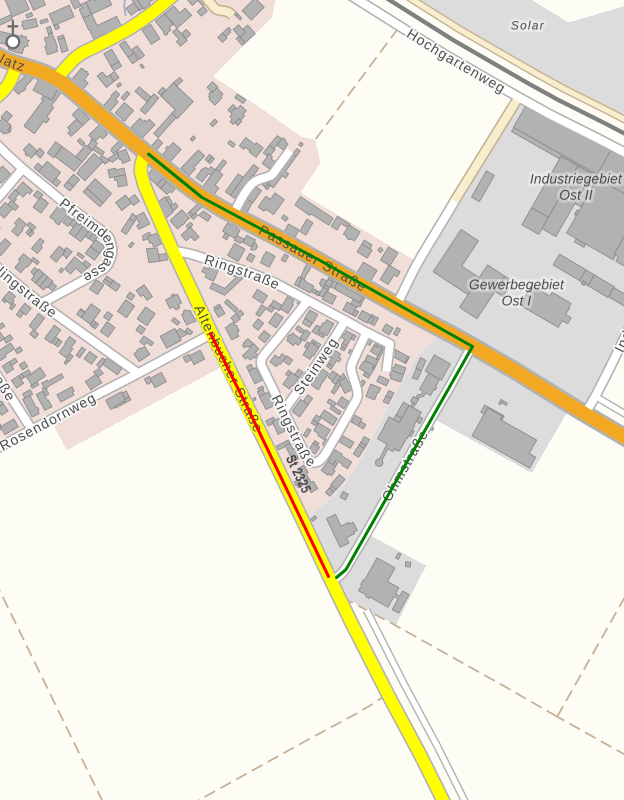 Altenbucher Straße (St 2325) in Straßkirchen ab Montag, 7. Oktober, bis voraussichtlich 20. Dezember, gesperrt